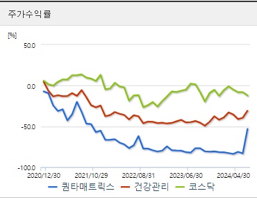 퀀타매트릭스 주가수익률