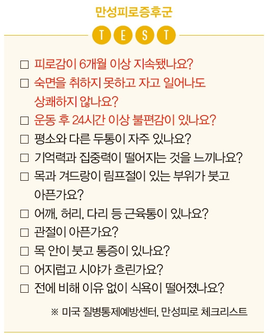 만성피로 체크리스트