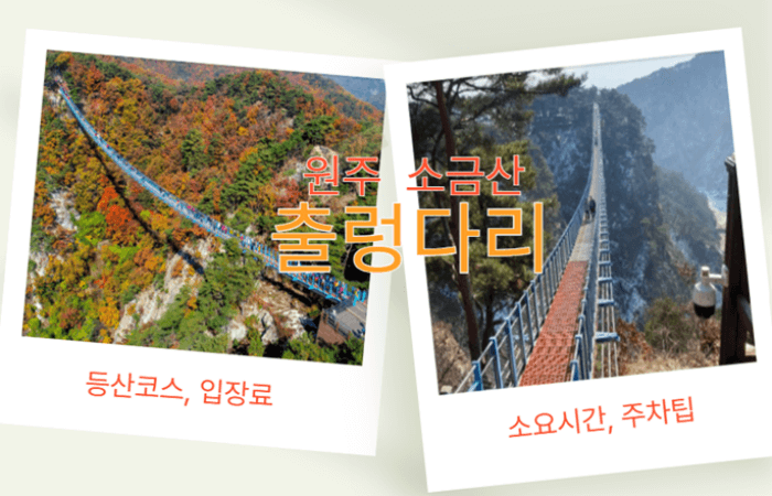 원주 소금산 출렁다리 등산코스, 입장료, 소요시간