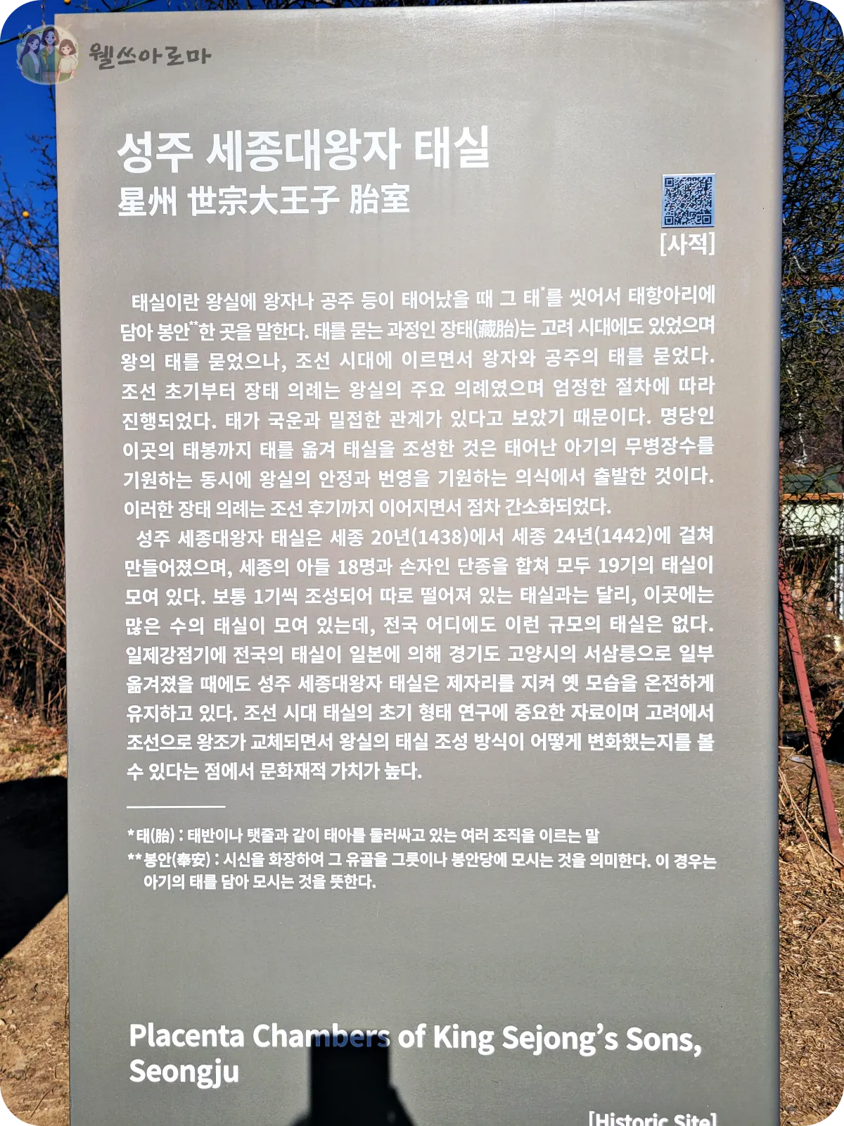 성주-세종대왕자태실-설명안내문