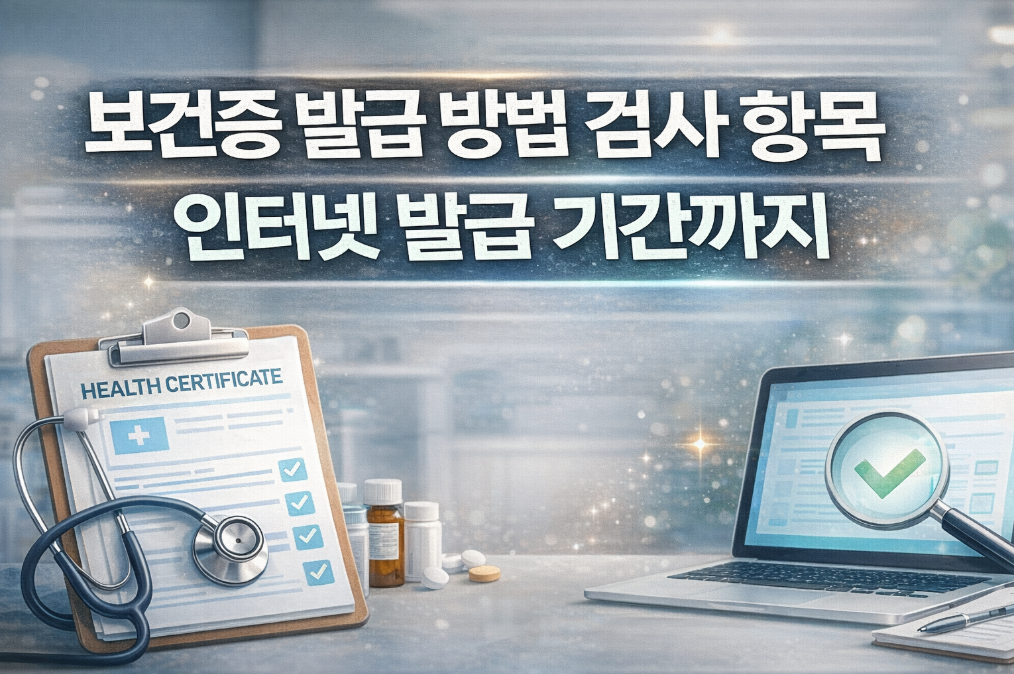 보건증 발급 완벽 가이드: 검사항목부터 인터넷 신청까지