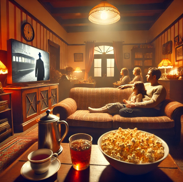 TV 드라마 시청 사진