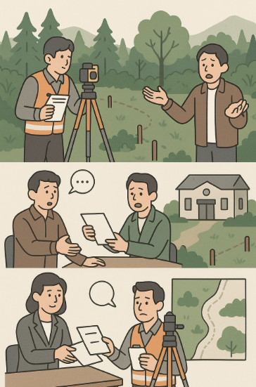 임야경계 측량 미완료 민원사례