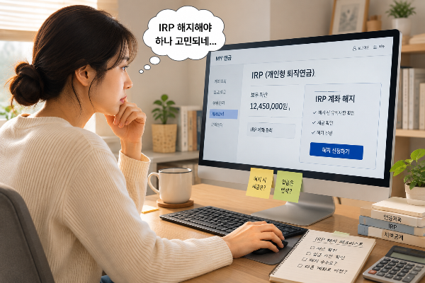 irp를 해지하기 전 고민하는 사람