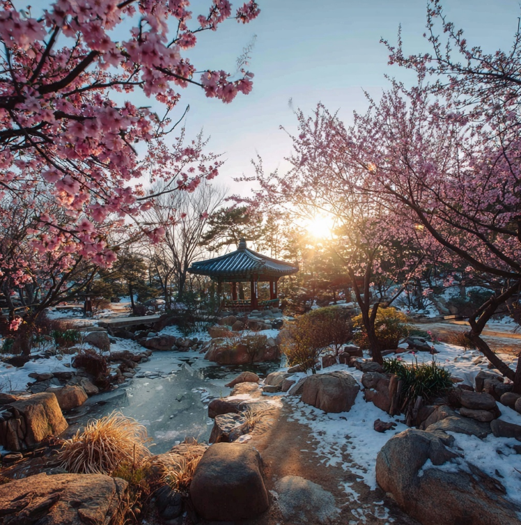 꽃샘추위로 영하로 떨어진 날씨