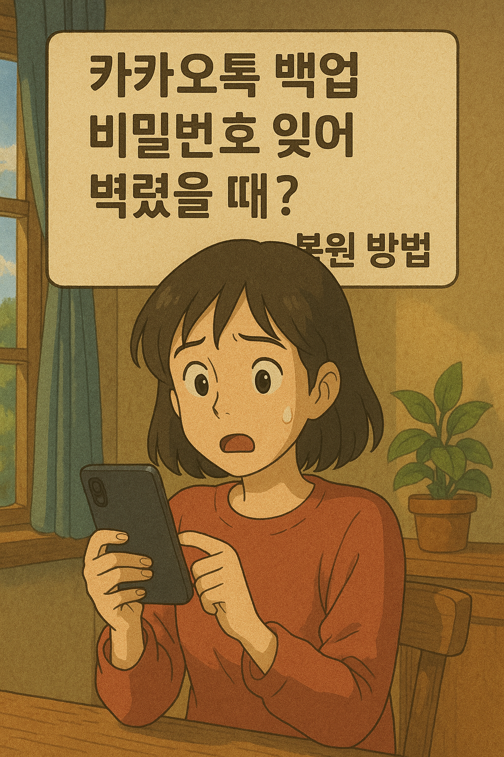 카카오톡 백업 비밀번호 잊어버렸을 때? 복원 방법