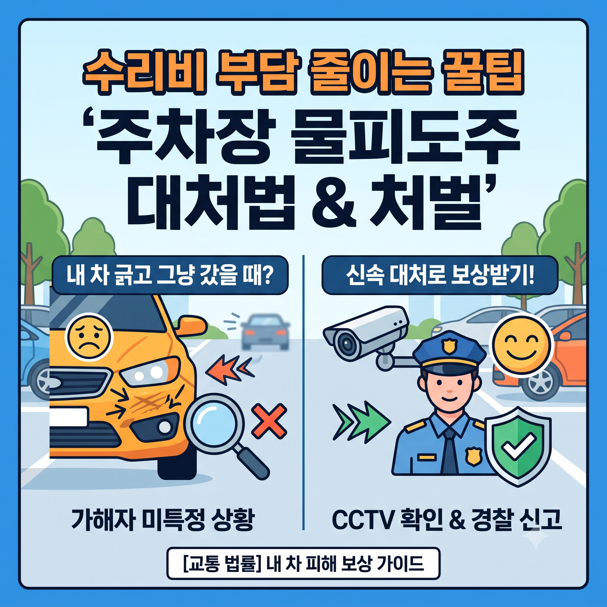 주차된 접촉사고 후 도주(물피도주) 대처법 및 처벌 수위 완벽 정리