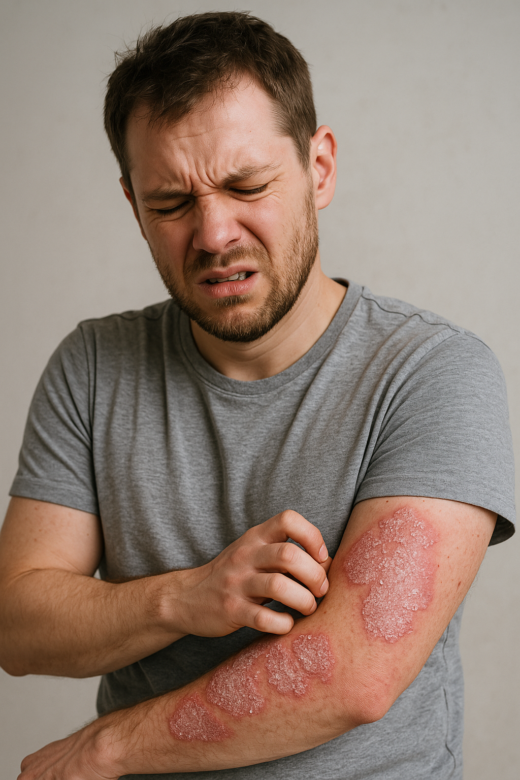 피부건선을 앓고 있는 남성