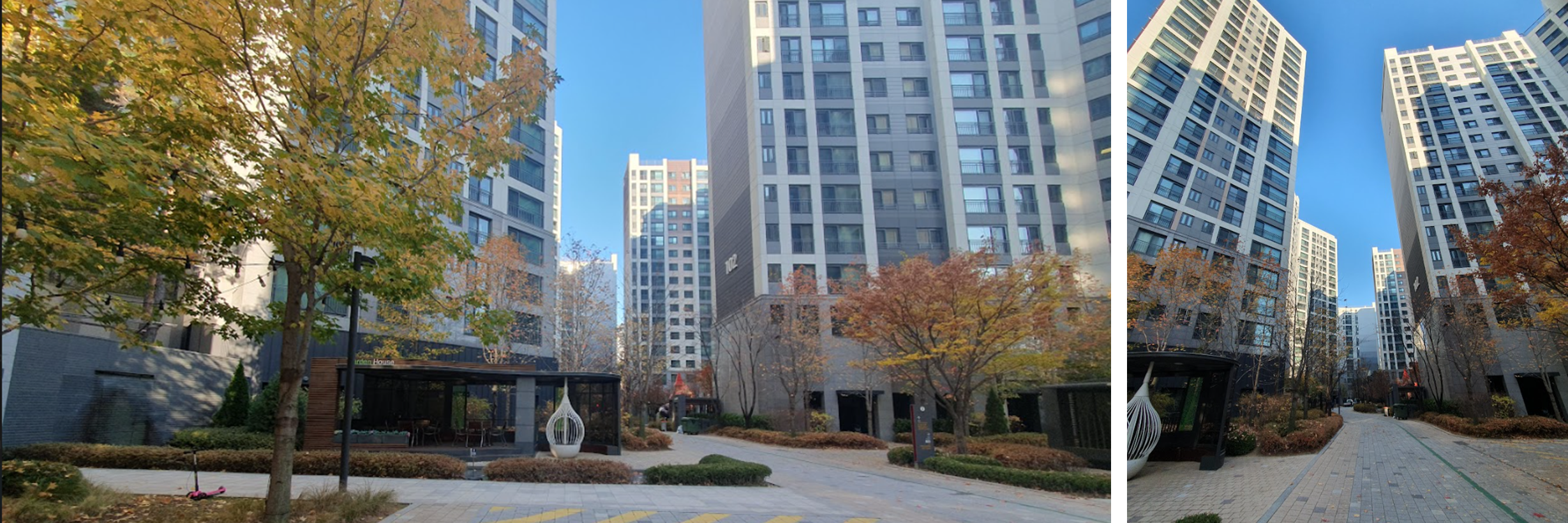 힐스테이트 신촌 가을 낙엽길