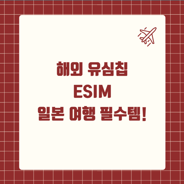 해외 유심칩 eSIM 일본 여행 필수템!