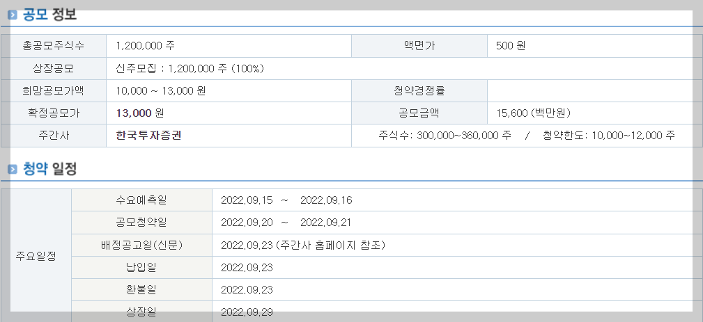 알피바이오 청약정보