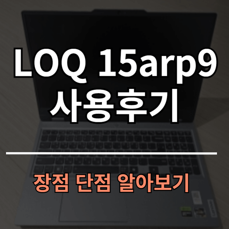 레노버 LOQ 15ARP9 사용후기 장점 단점