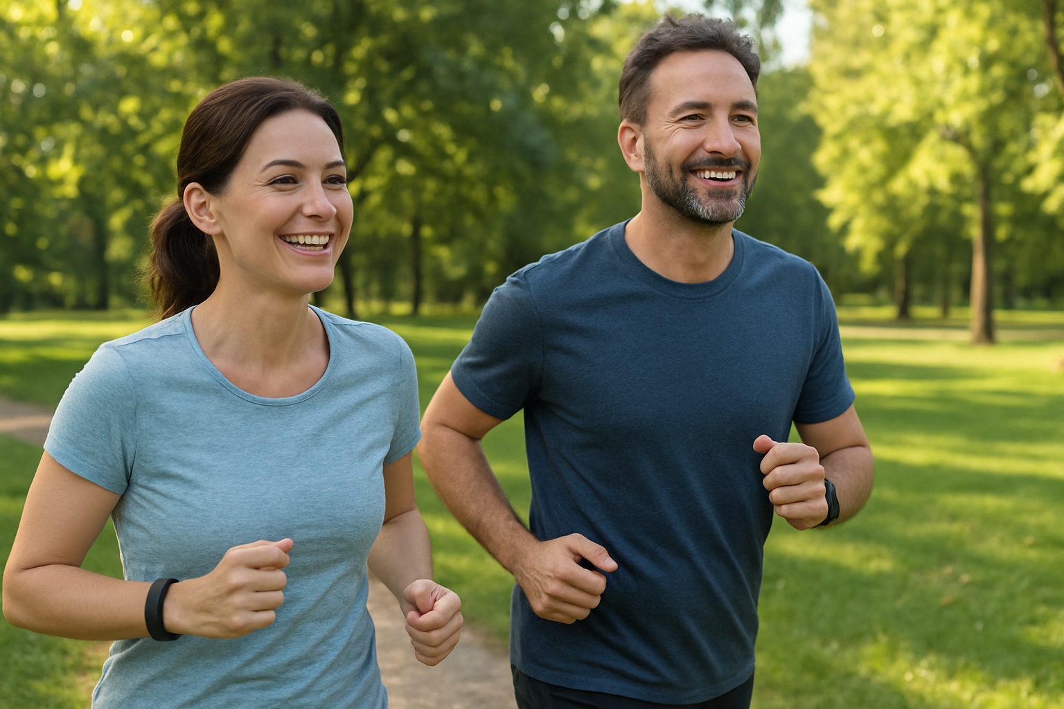 40대가 운동하는 모습