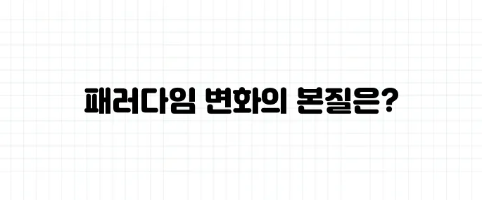 패러다임 뜻, 바뀐다는 말의 의미는 정확히 뭘까?