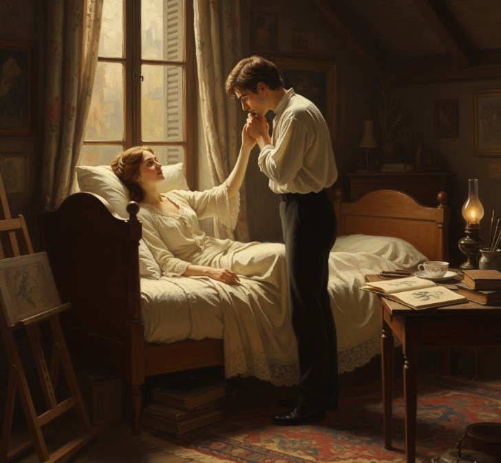 푸치니 라보엠 중 그대찬 손 관련 그림