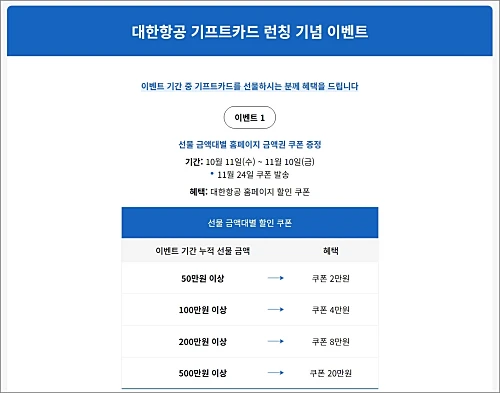 대한항공-기프트카드-출시-이벤트-할인-쿠폰