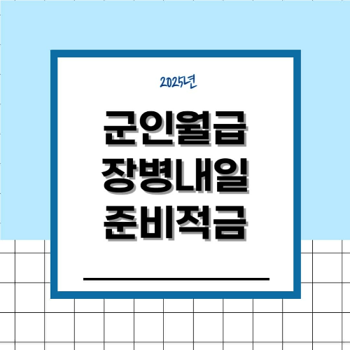 25년 군인월급, 장병 내일준비적금 대리 가입 방법