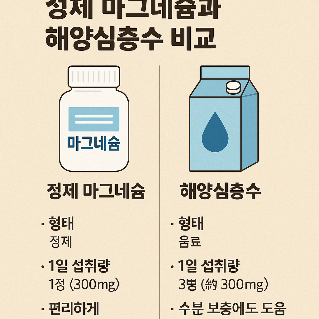 “정제 마그네슘과 해양심층수 비교 ”