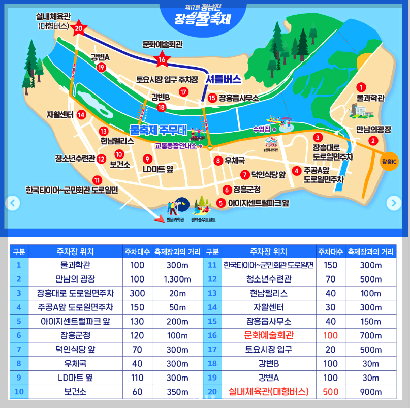 정남진 장흥 물축제