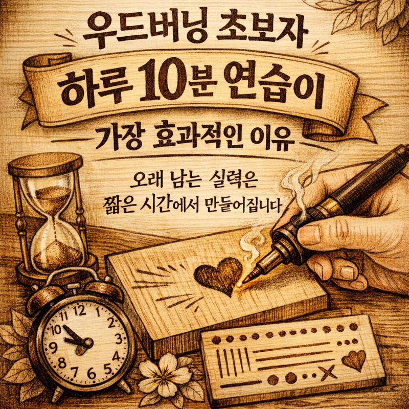 우드버닝 초보자 하루 10분 연습이 가장 효과적인 이유