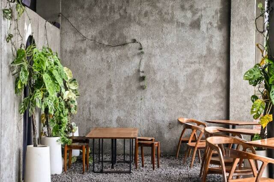 노출 콘크리트 인테리어 카페