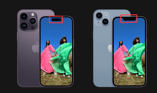 아이폰 14 와 15 비교 사진