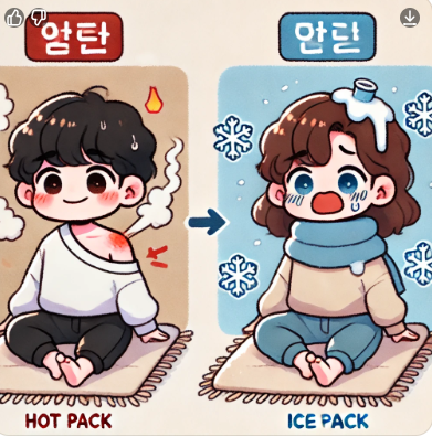온찜질 vs 냉찜질