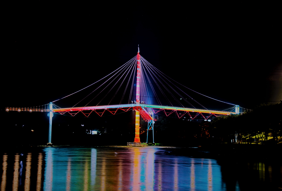 의령 구름다리 야경