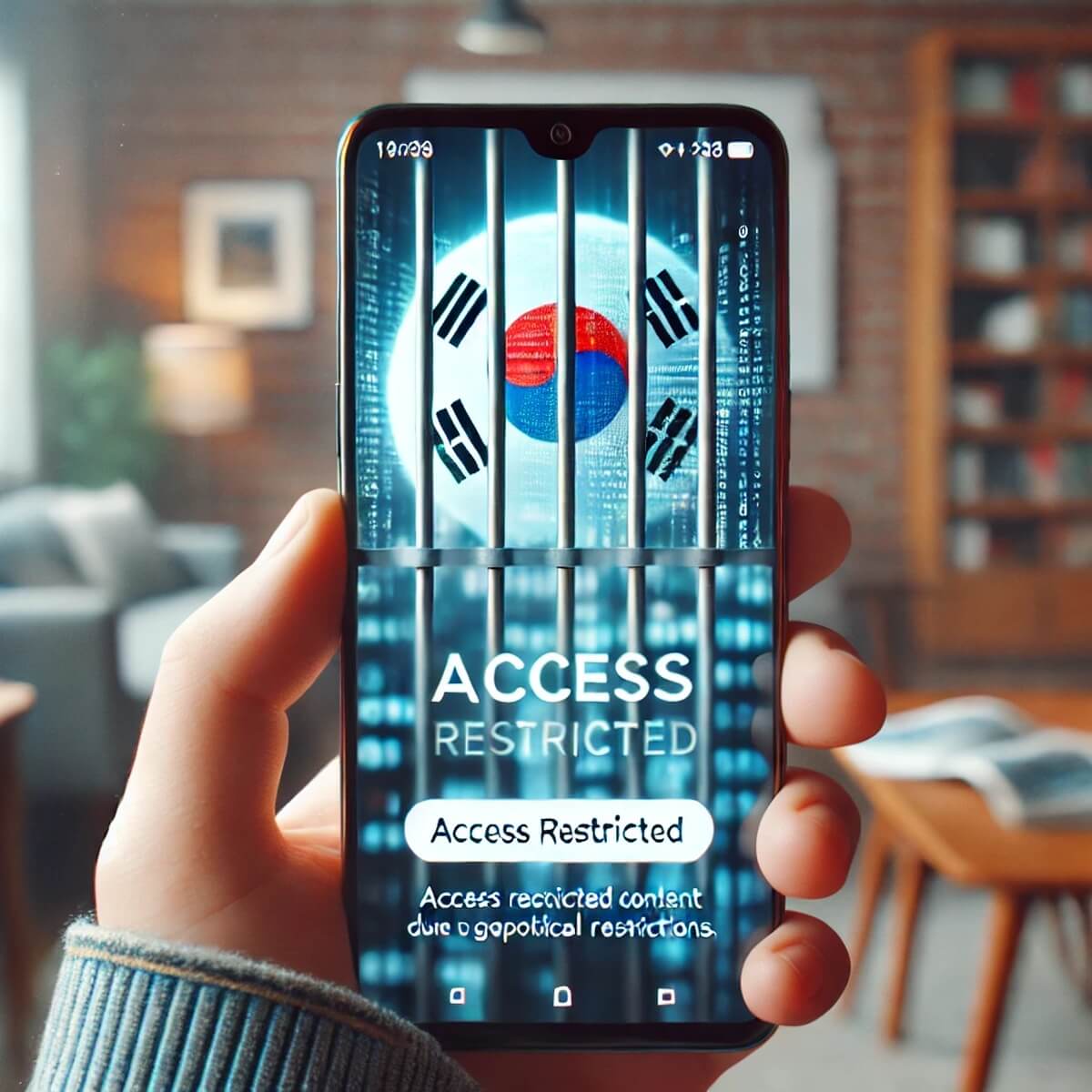 기술이전 금지 경고 문구가 표시된 창