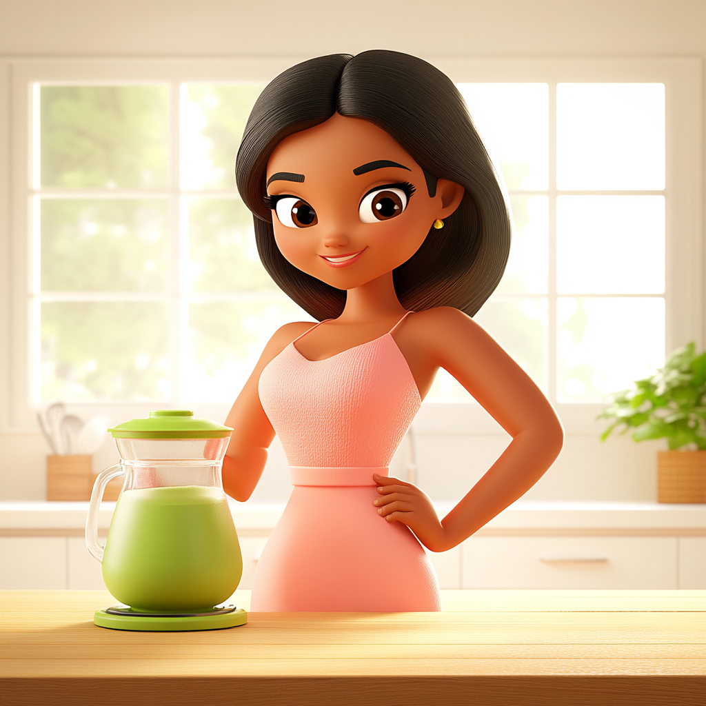 스무디 만드는 여자