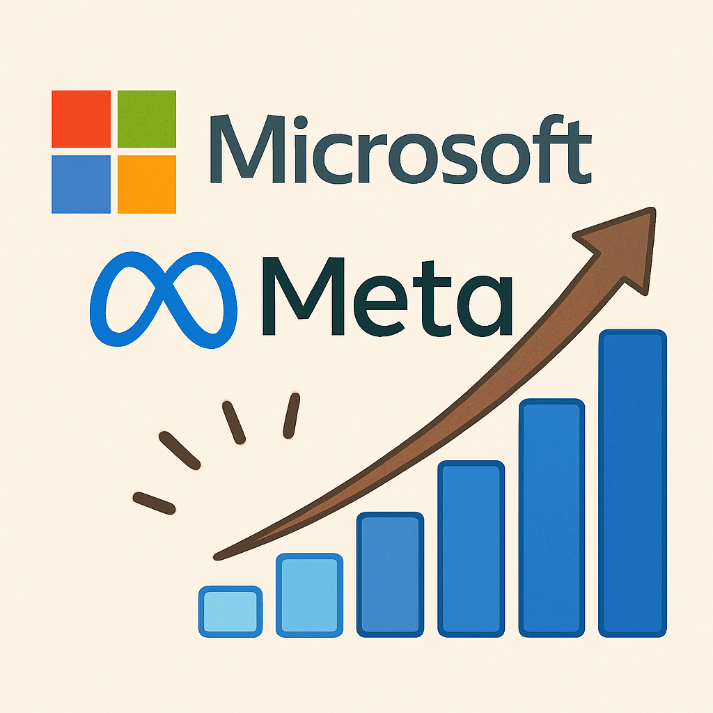 마이크로소프트, 메타 주가 반등이미지