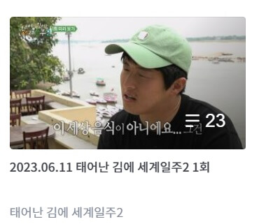 태어난 김에 세계일주2 다시보기
