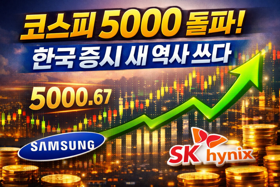 삼성전자·SK하이닉스 주도, 코스피 5000 돌파의 숨은 비밀