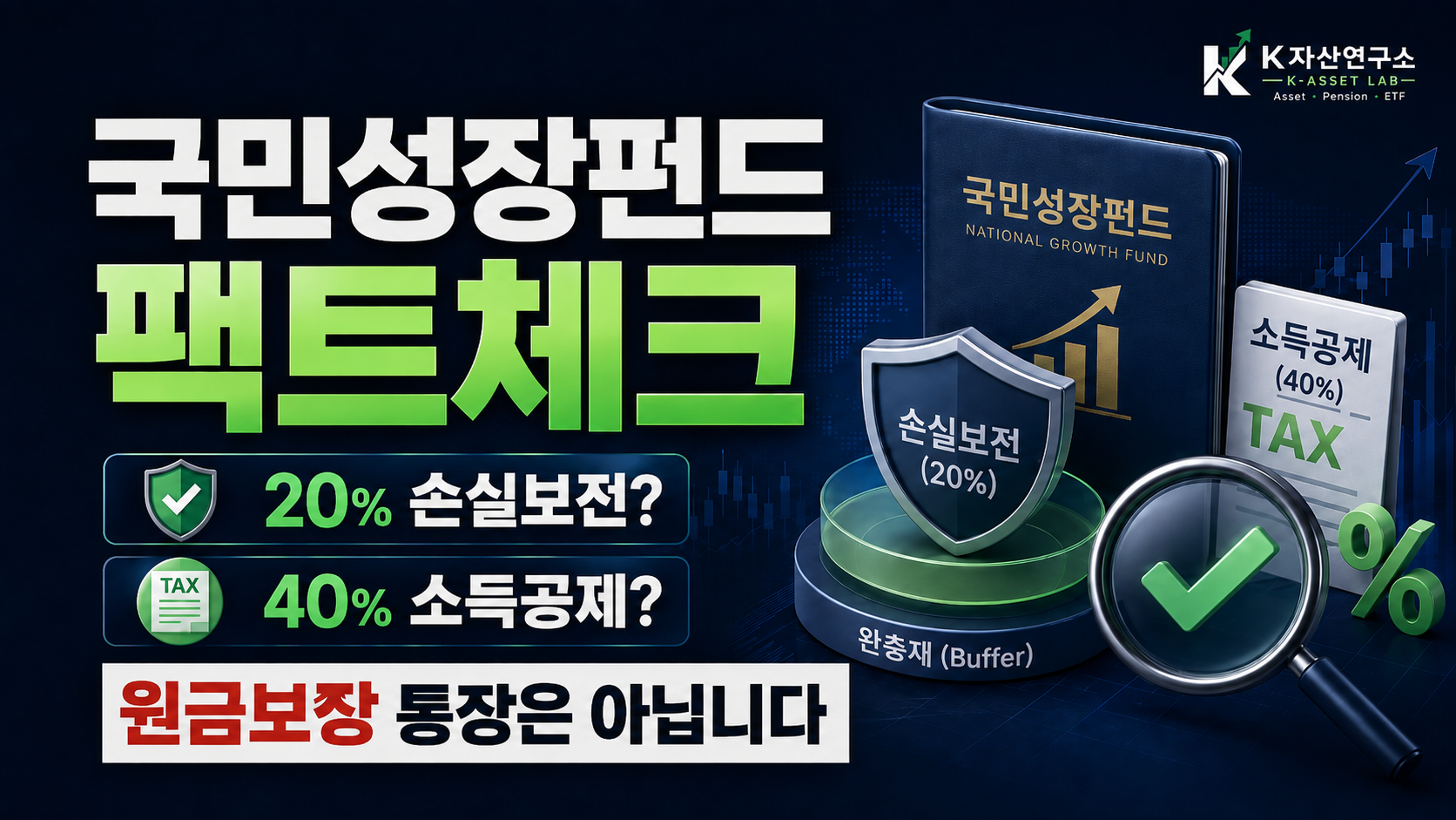 #국민성장펀드 #국민성장펀드20%손실보전 #국민성장펀드소득공제 #국민성장펀드40%소득공제 #국민성장펀드원금보장 #국민참여성장펀드 #정책펀드 #소득공제펀드 #분리과세 #K자산연구소