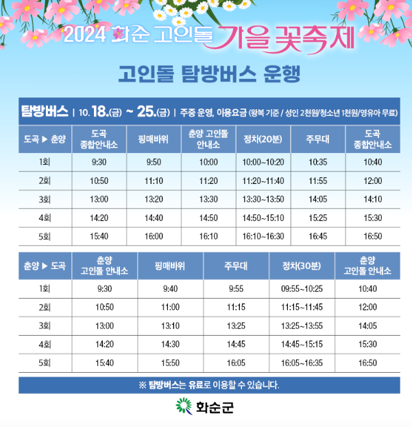 고인돌 탐방버스