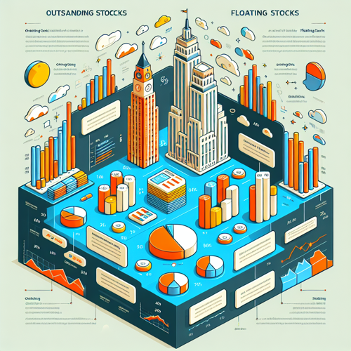 상장주식수와 유동주식의 관계를 나타낸 그래픽 표현