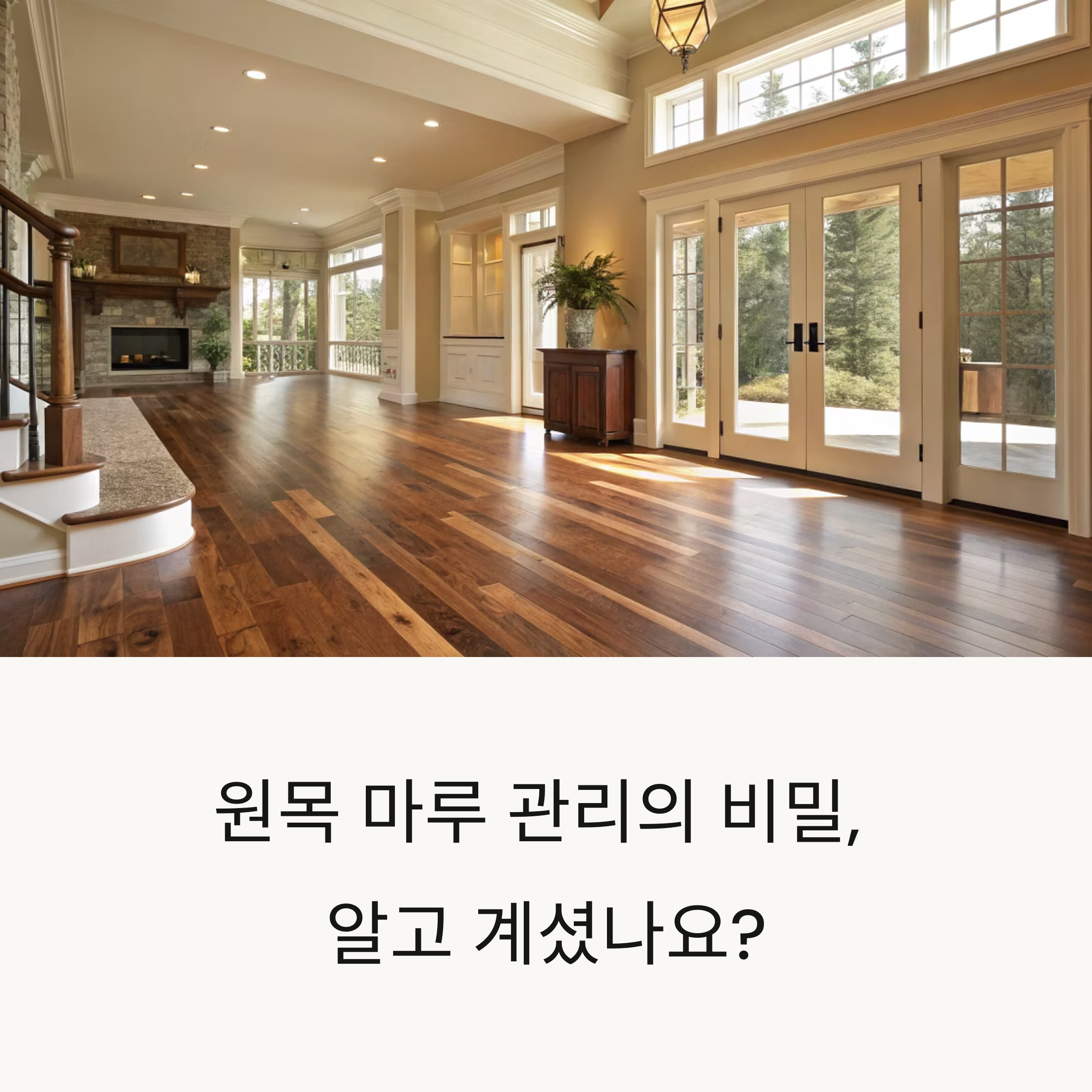 원목 마루 장기 유지 전략