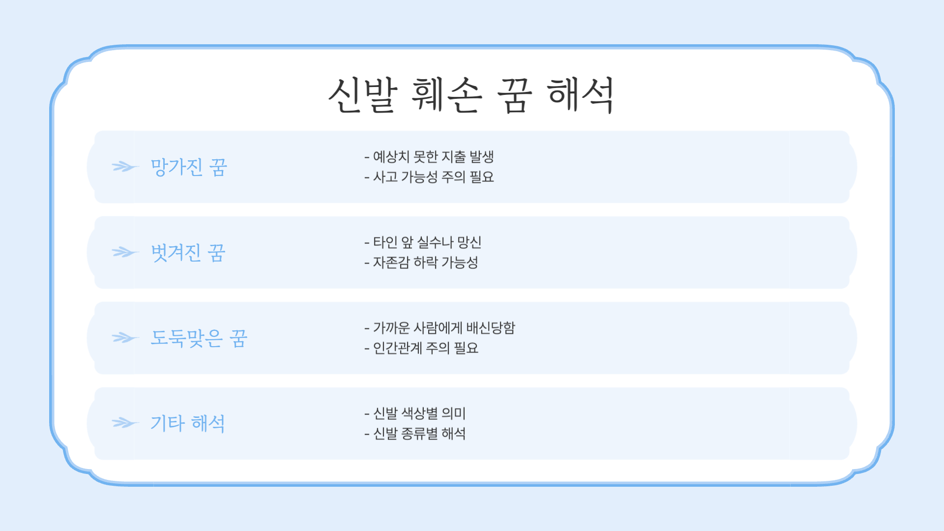 신발 잃어버리는 꿈해몽