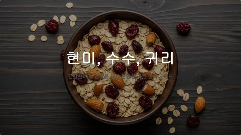 건강한 다이어트의 시작! 나에게 맞는 곡물 찾기 (현미, 수수, 귀리)