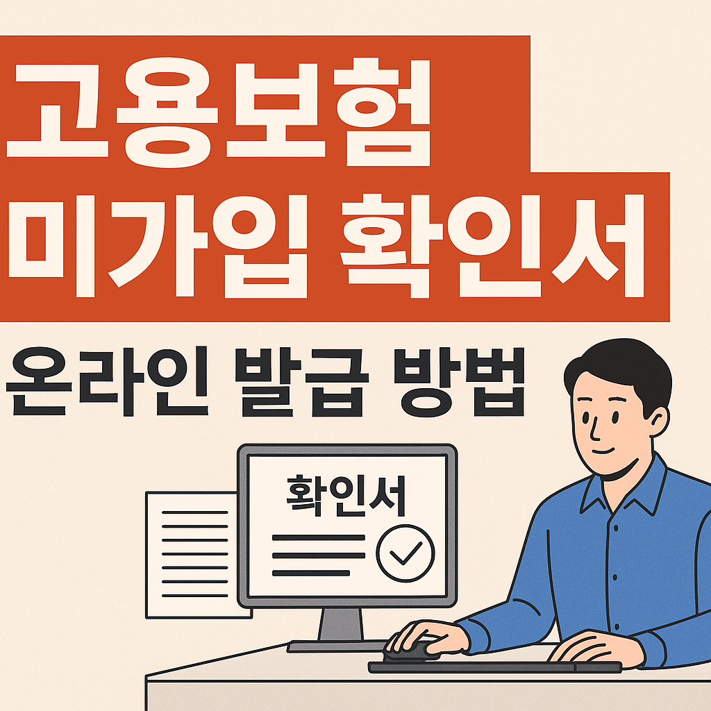 고용보험 미가입 확인서 온라인 발급 방법