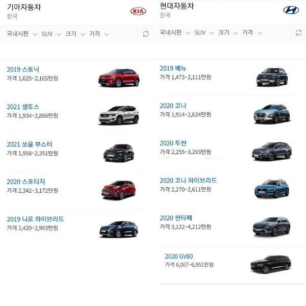 현대차 종류별 가격표 완전정리 및 최신 구매가이드 2025_4