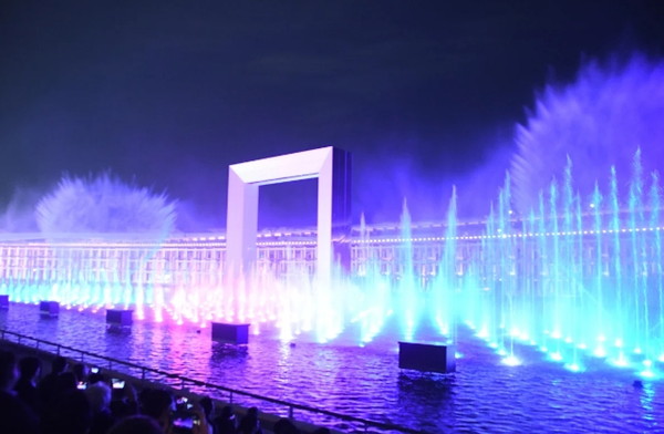 오사카 엑스포의 분수쇼