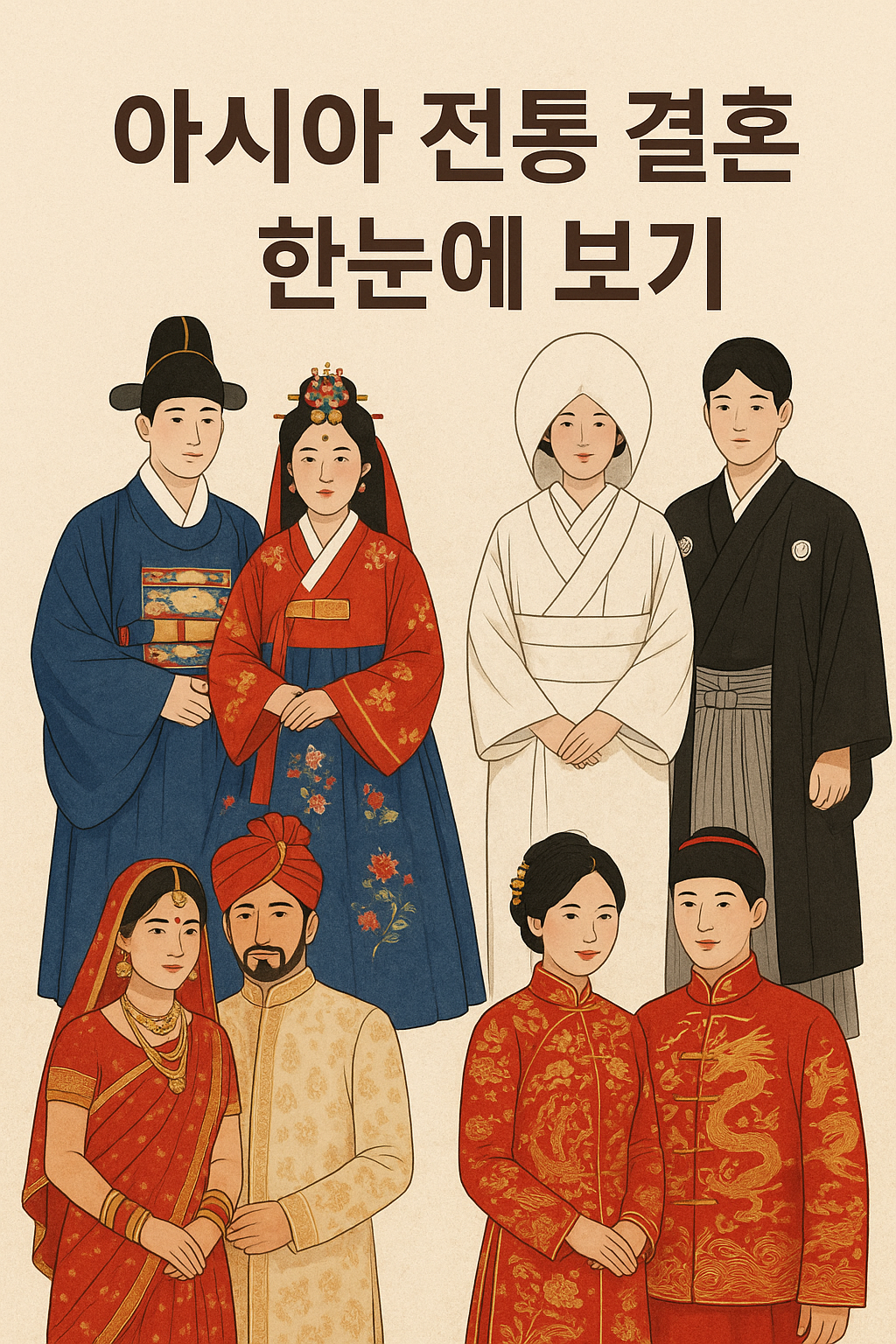 아시아 전통 결혼식 한눈에 보기
