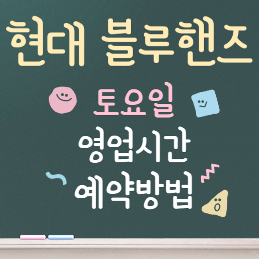 현대 블루핸즈 토요일 영업시간