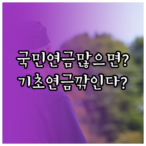 국민연금 많으면 기초연금 깎이는 감액..