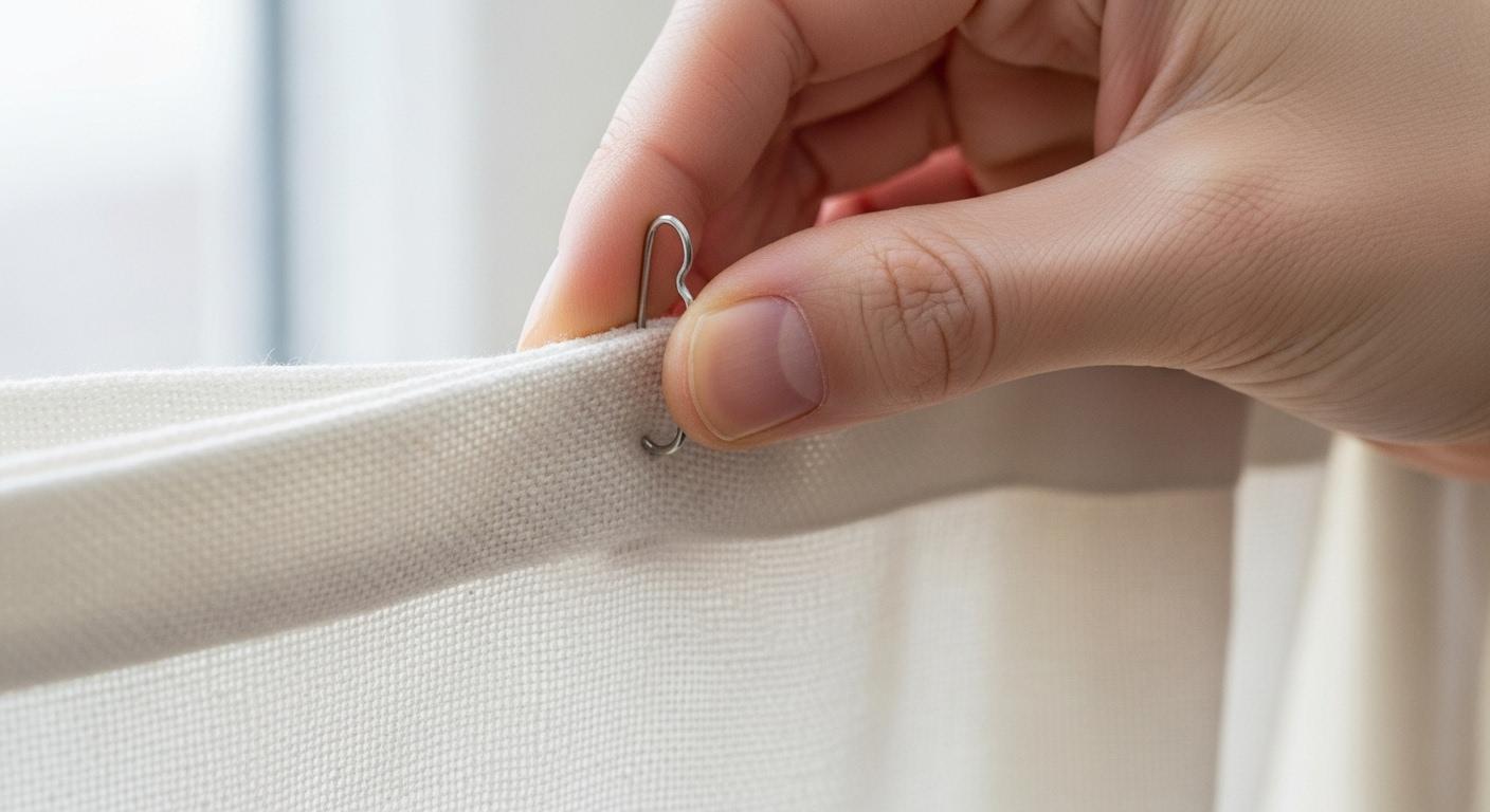 커튼핀 꽂는 방법