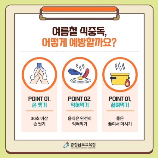여름철 식중독 예방 방법