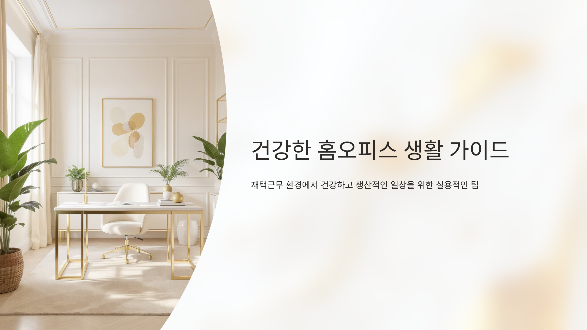 재택근무자 건강관리 실천 가이드