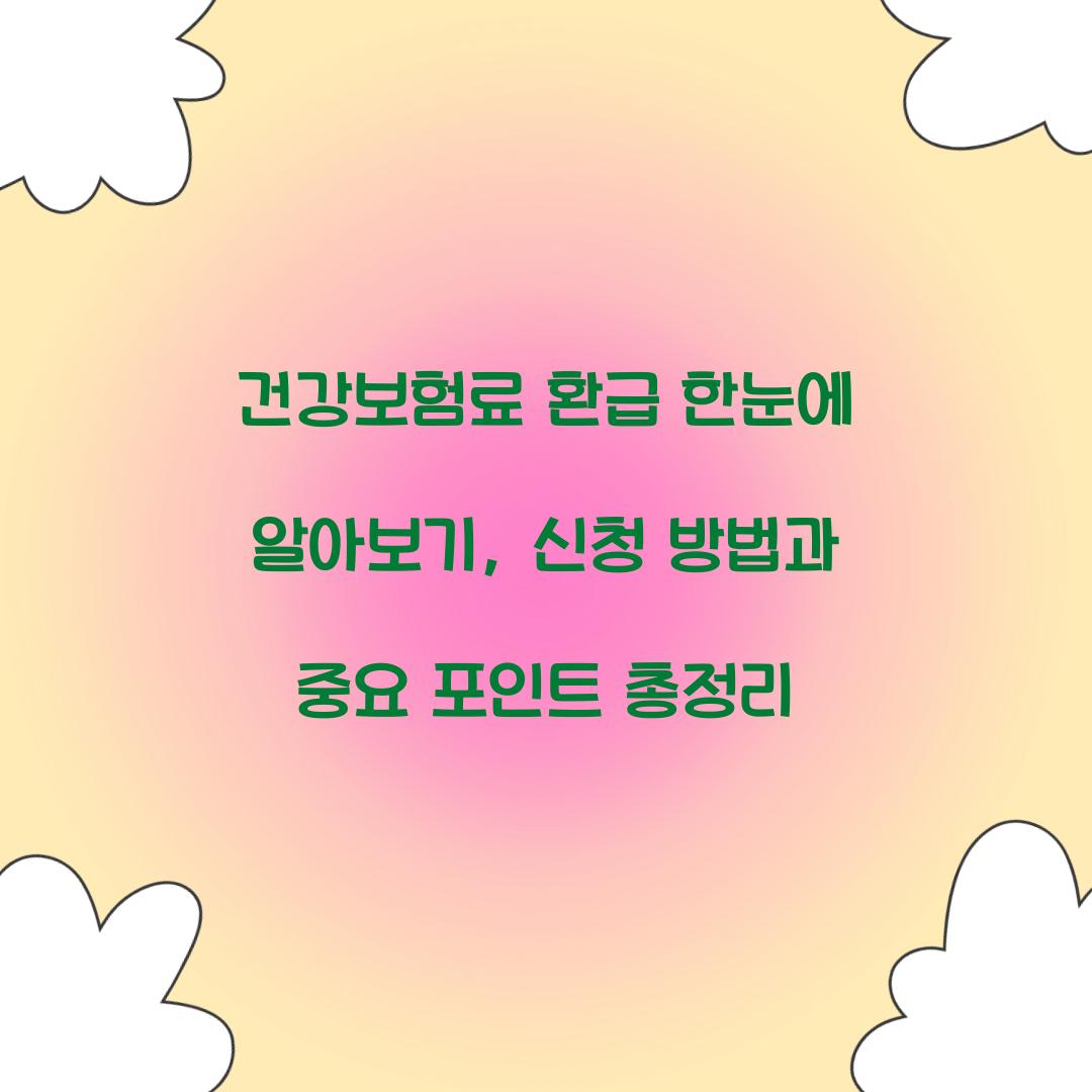 건강보험료 환급 한눈에 알아보기