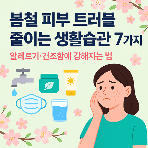 봄철 피부 트러블 줄이는 생활습관 7가지 | 알레르기·건조함에 강해지는 법